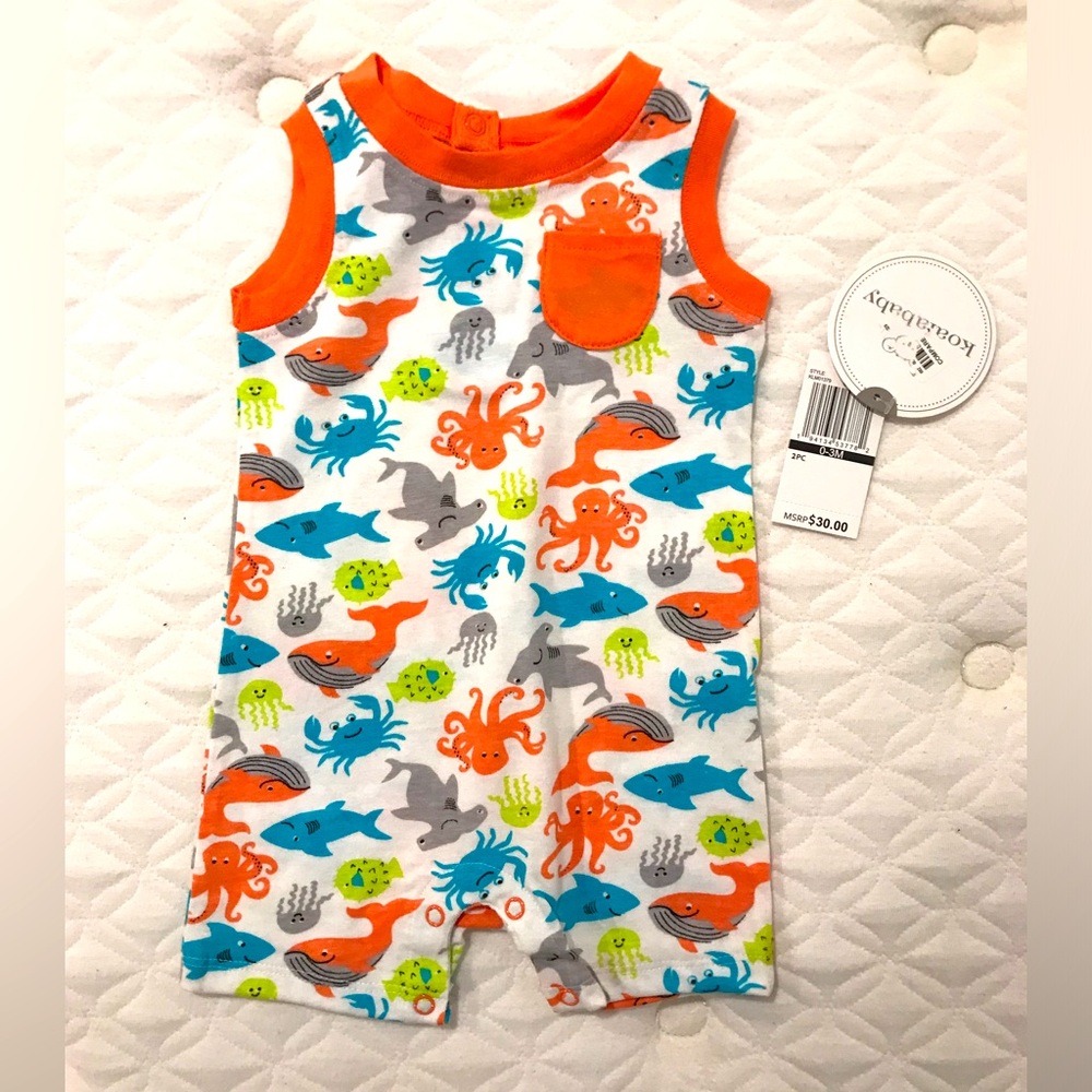 Neon sealife romper